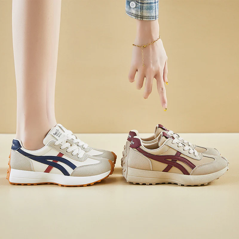 2025 ins Korean version of the new dad shoes girl  spring student sports running casual shoes thick sole height street shot A01 - Deanwangkt