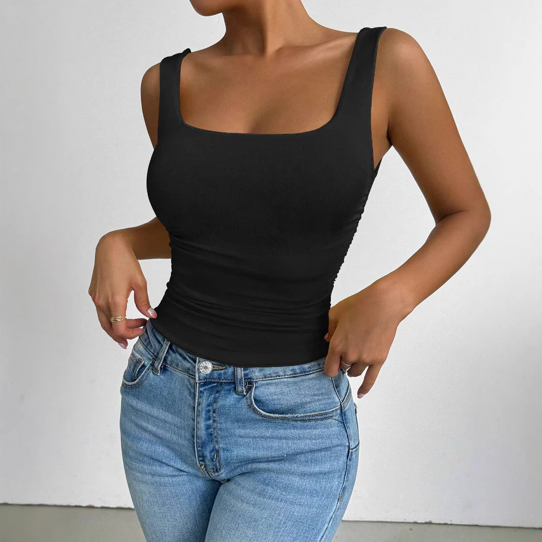 spring and summer new tk hot sale basic women's clothing simple casual style sling vest fashion versatile top - Deanwangkt