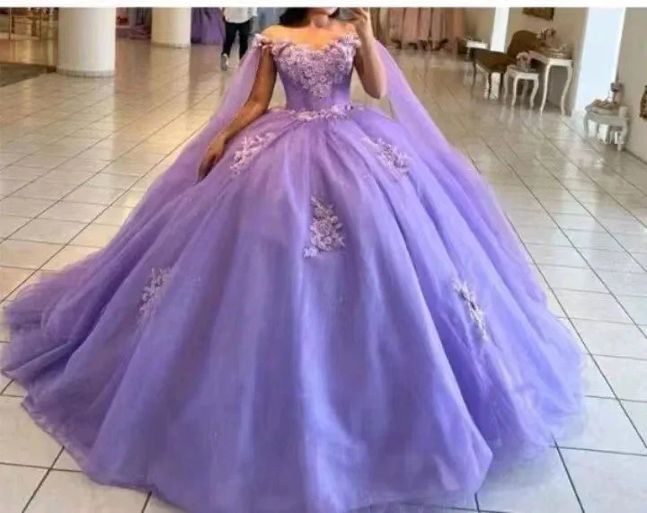 2025Color yarn  new stage solo performance dress female long vocal art test dress host costume fluffy skirt - Deanwangkt