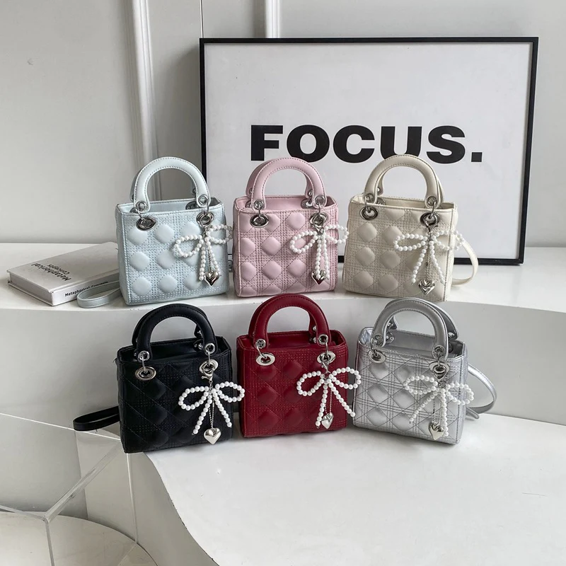 Beibei Shangpin  New High-Grade Bag Sheepskin Pattern Rhombus Diana Bag Portable Shoulder Crossbody Female Bags - Deanwangkt