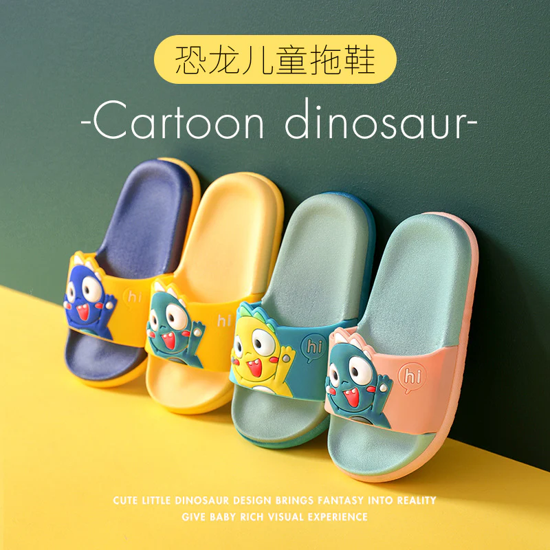 DEANWANGKT Parent-Child Sandals Home Child Girl Summer Indoor Non-Slip Baby Princess Boys Cute Family Three Slippers - Deanwangkt