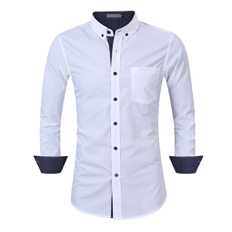 DEANWANGKT 2025 Cross-border explosion   autumn and winter men's shirts, long-sleeved  business men's shirts processing and wholesale - Deanwangkt
