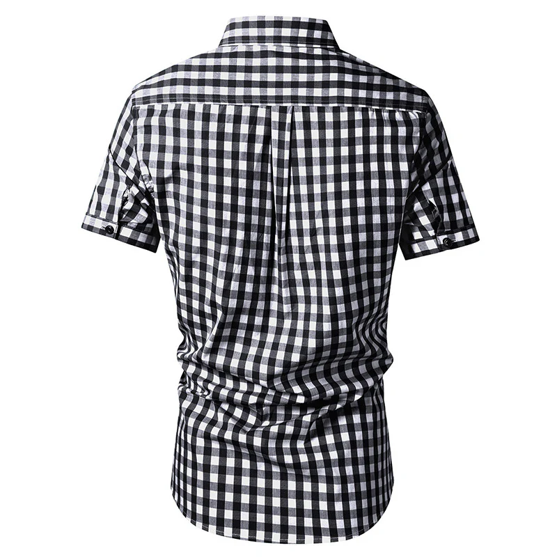 DEANWANGKT 2025 Men's Short Sleeve Shirt Men's Plaid Shirt  Men's Shirt  Popular Men's Shirt Customization - Deanwangkt