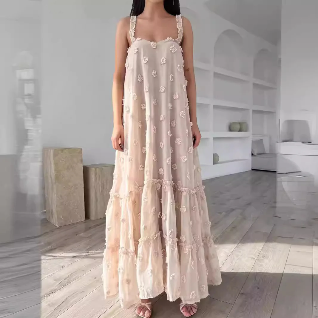 popular spring and summer new 2025 New  women's clothing fashion three-dimensional flower pendulum cake dress - Deanwangkt