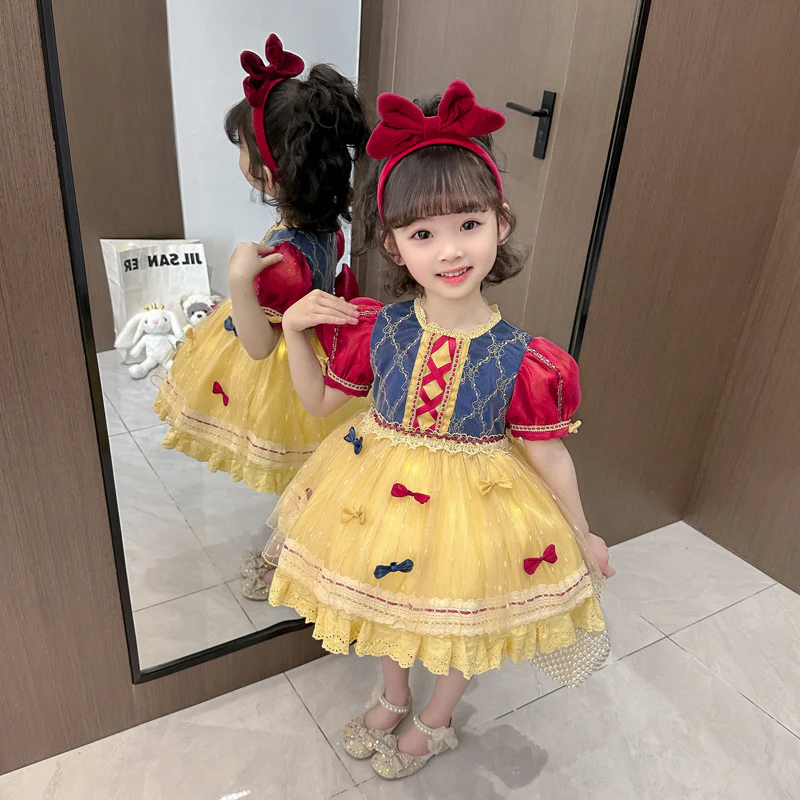 Children's Clothing Children's Day Performance Clothing Girls Dress Baby Girl Lolita Snow White Dress Summer Dress Birthday - Deanwangkt