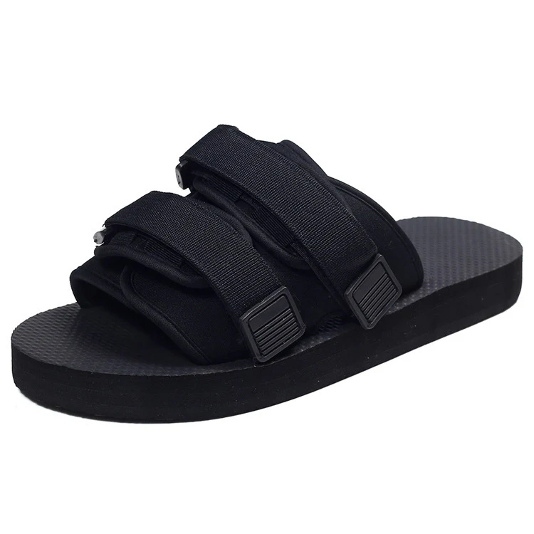 DEANWANGKT  Summer Slippers Velcro Couple Slippers Outdoor Non-Slip Vietnam Beach Shoes Outdoor Slippers Flat Flip-Flops Men - Deanwangkt