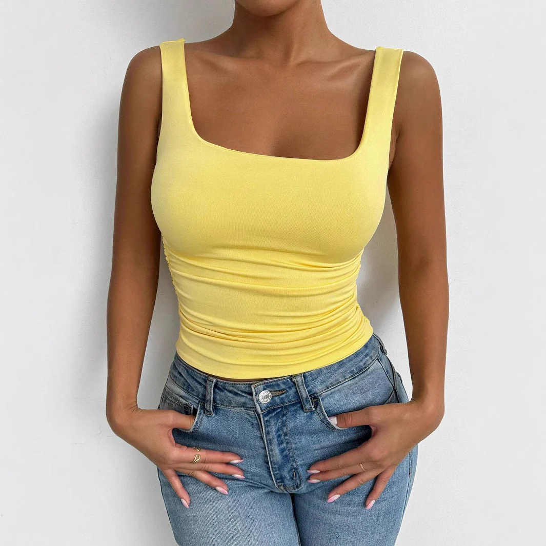 spring and summer new tk hot sale basic women's clothing simple casual style sling vest fashion versatile top - Deanwangkt