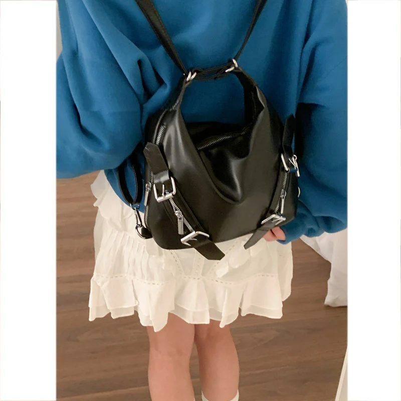 DEANWANGKT 2025 Korean niche design tote bag women's bag  trendy student leisure backpack large capacity shoulder bag - Deanwangkt