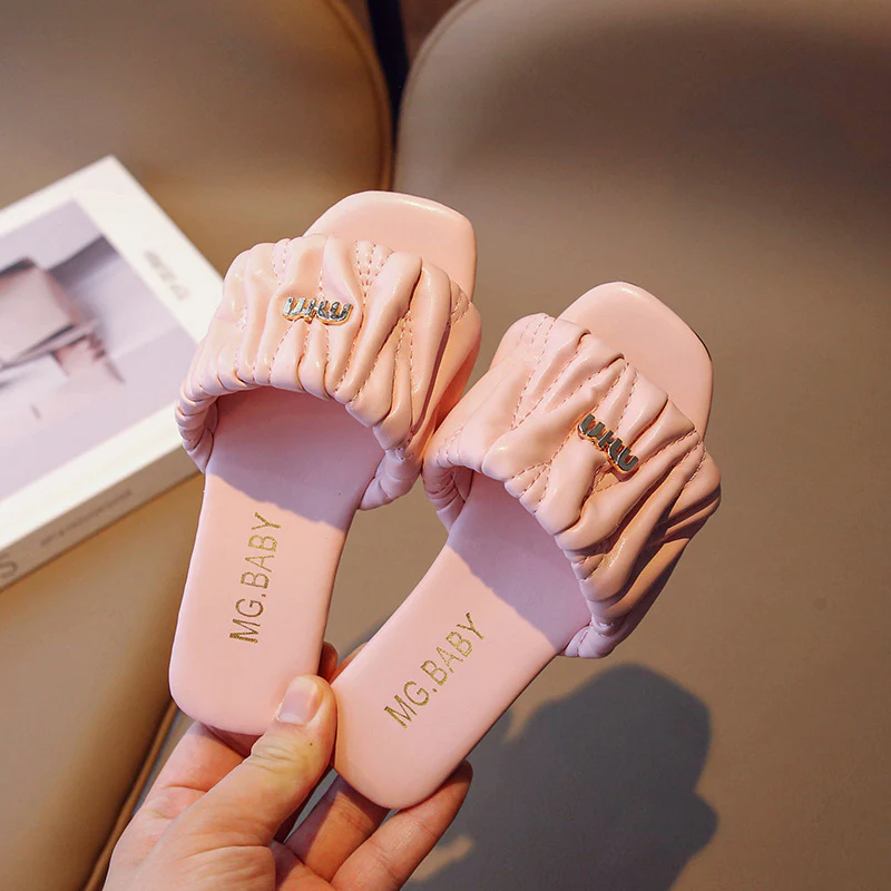 DEANWANGKT Summer Children's Sandals  New Girls Princess Soft-Soled Indoor and Outdoor Big Middle Children Children's Sandals Fashion - Deanwangkt