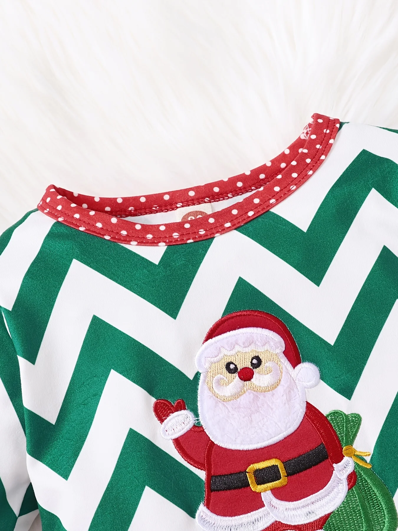 2pcs Toddler Baby Girls Christmas outdoor Outfits Santa Long Sleeve Ruffle Top & Plaid Flared Pants Set - Deanwangkt