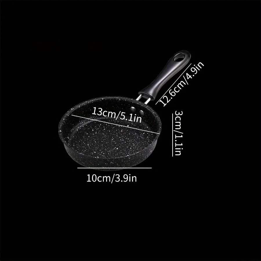 1 Pc Mini Non Stick Egg Frying Pan, Suitable For Breakfast, Lunch, Dinner, Outdoor, Suitable For Induction Cookers And Gas Stoves, Mini Egg Frying Pan, Portable Flat Bottomed Pan, Cookware, Kitchen Utensils - Deanwangkt