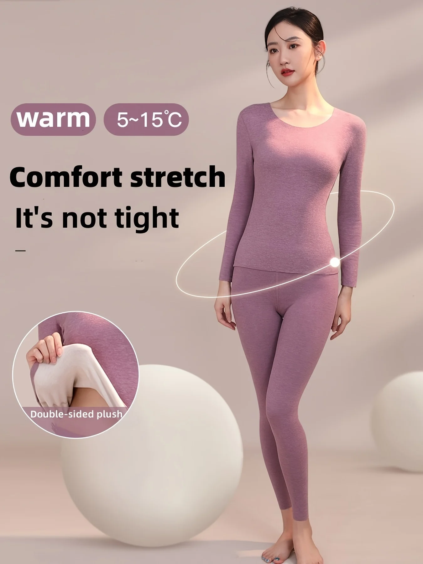 Womens Seamless Thermal Underwear Set - Soft & Stretchy Long Sleeve Tops & Pants - Retains Heat, Ultra-Comfortable Loungewear for Cold Weather - Deanwangkt