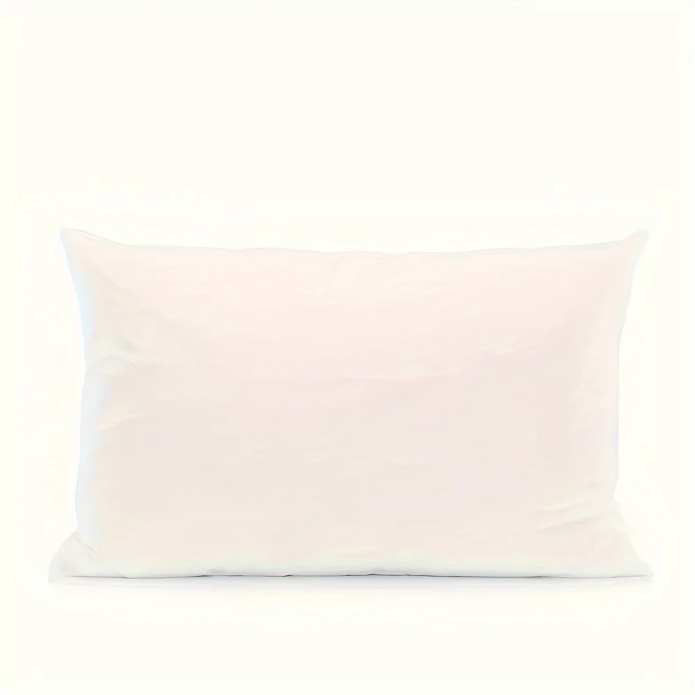 Ultra-Soft & Fluffy Rectangular Pillow - White, High-Quality Polyester Cover, Skin-Friendly & Breathable, Versatile for All Seasons, Machine Washable - Deanwangkt