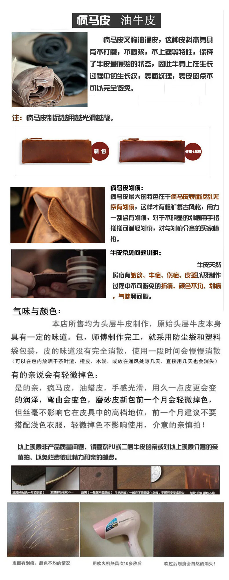 deanwangkt  Foreign Trade Crazy Horse Leather Men's Bag First Layer Cowhide Postman round Bag European and American Genuine Leather Retro Shoulder Bag Crossbody Pillow Bag - Deanwangkt