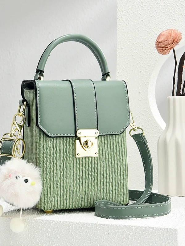 Mobile phone bag women  new fashion high value contrasting color temperament commuting to work small bag single shoulder messenger bag women - Deanwangkt