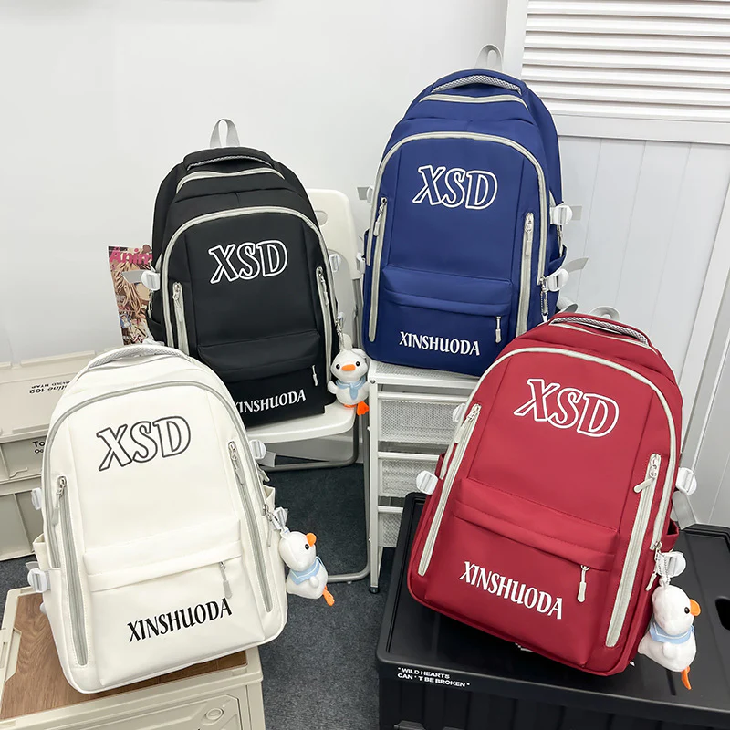 Cross-Border New Arrival Backpack Female Ins Style College Student Large Capacity High School Student Junior's Schoolbag Computer Backpack Male - Deanwangkt