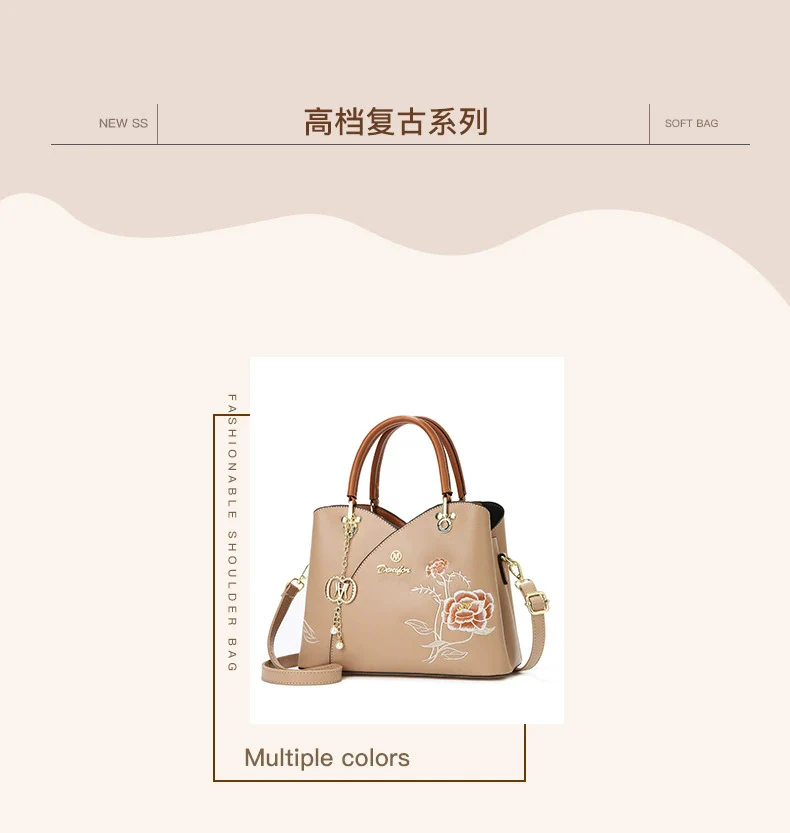 Large capacity tote bag  new fashion versatile women's bag atmospheric high-end single shoulder messenger bag women - Deanwangkt