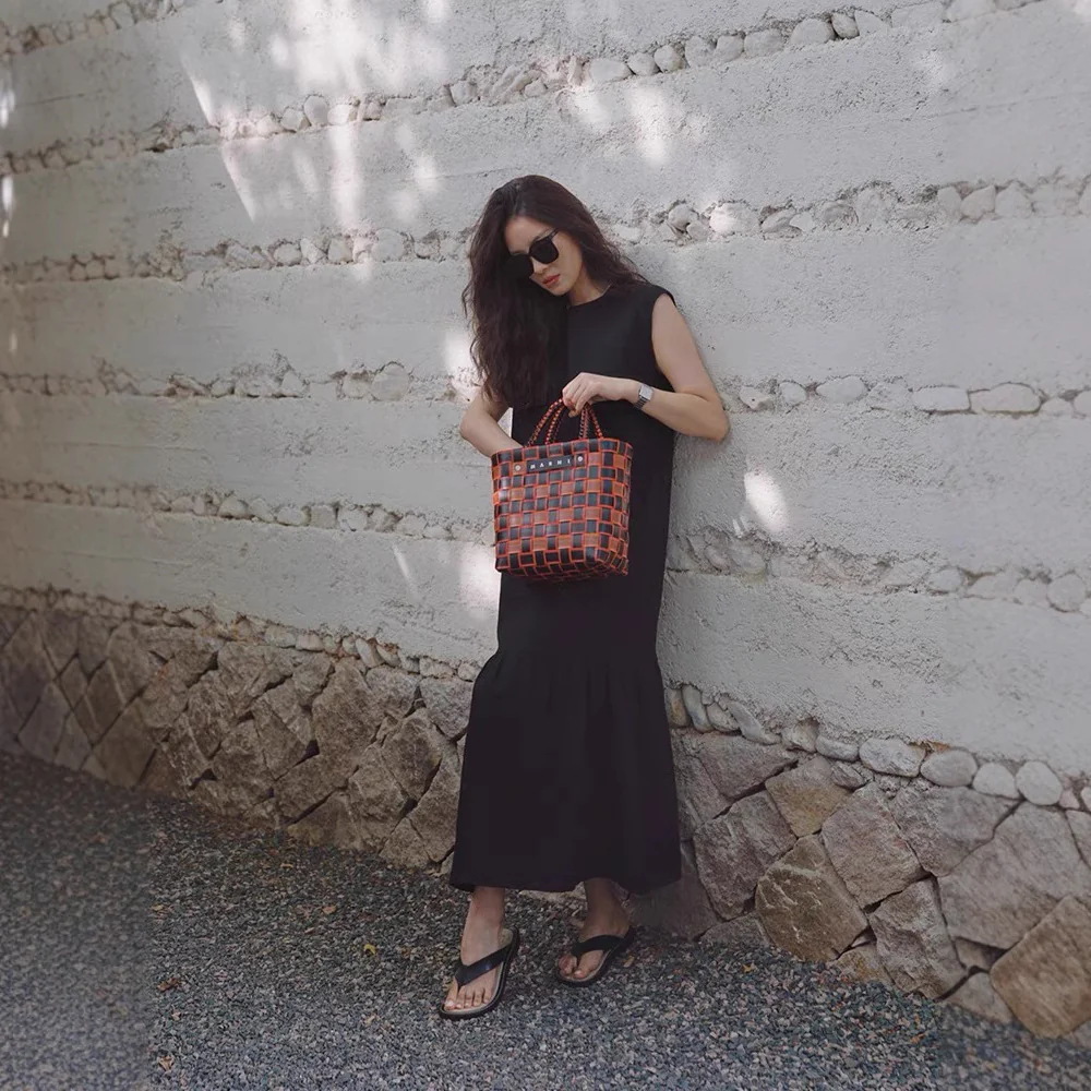 Siyuan  design sense niche sleeveless fishtail linen vest skirt summer temperament vest dress women 7373 - Deanwangkt