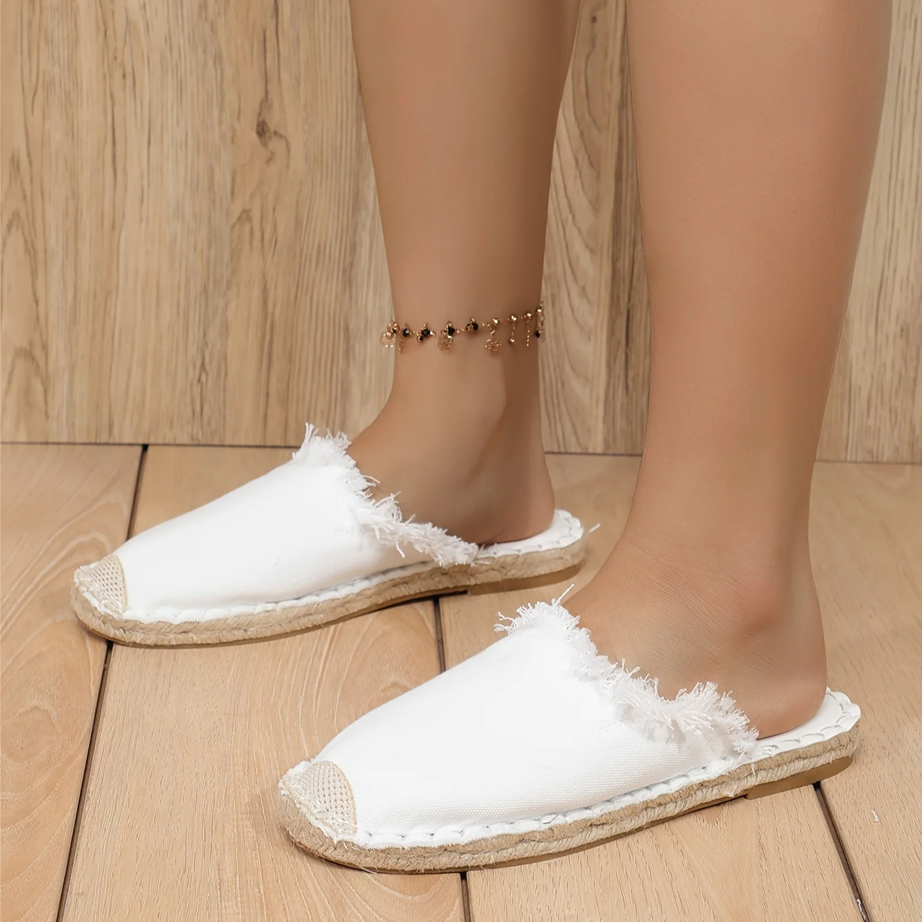 Womens Fashionable Solid Color Flat Espadrille Shoes - Effortless Slip-On, Featherweight Comfort for Daily Style - Deanwangkt