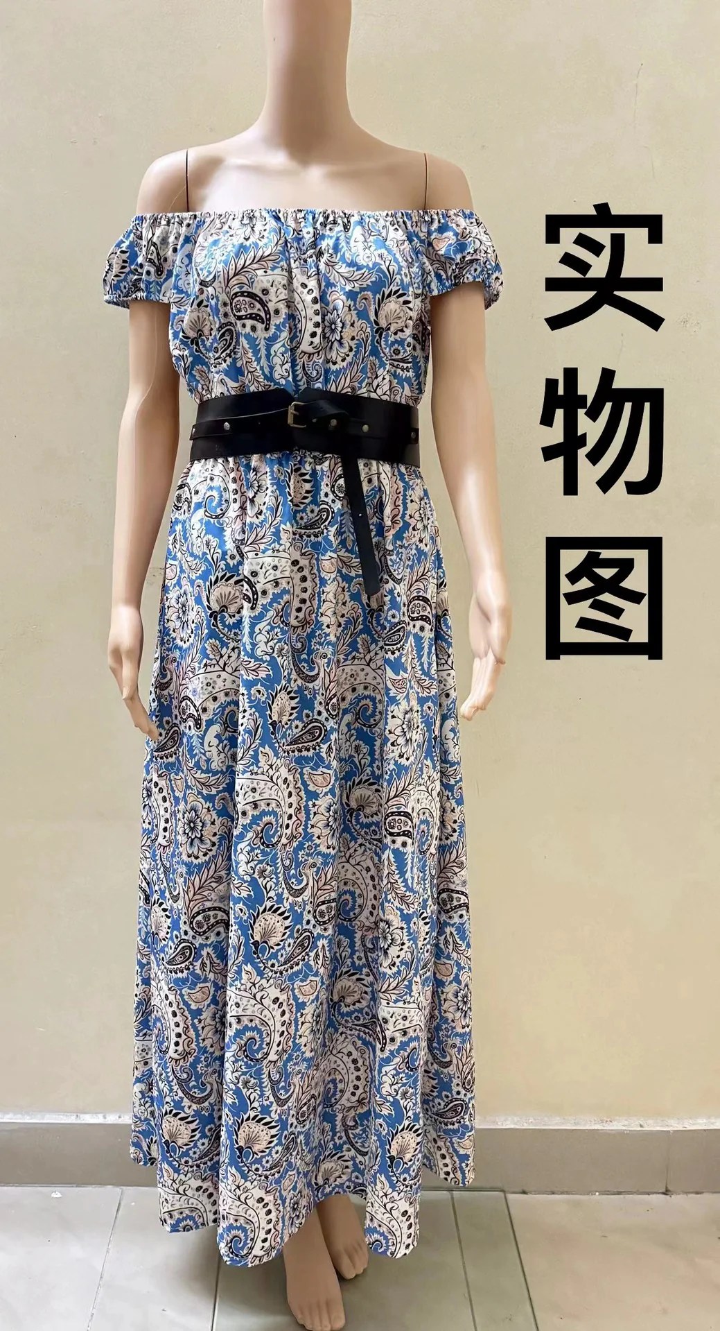 DEANWAQNGKT  Cross-Border   European American Fashion Floral Print Dress - Deanwangkt