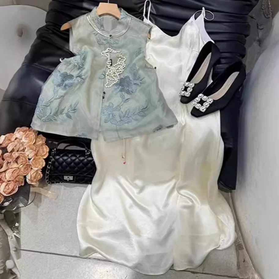 2025 In the summer of popular, the new Chinese-style women's clothing is popular this year. Beautiful suspender dresses and vest suits are popular. - Deanwangkt