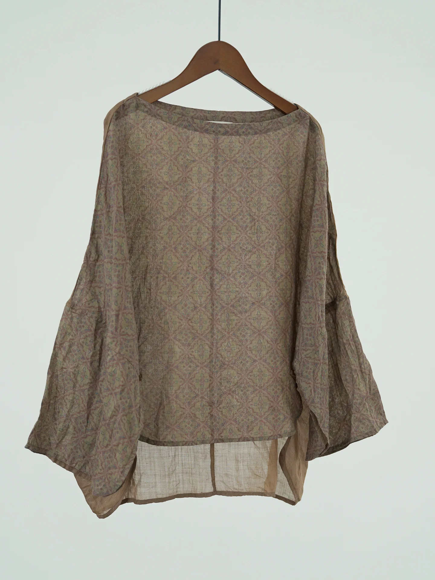 retro personalized contrasting ramie shirt, literary and loose antique pullover sunshade top S24204 - Deanwangkt