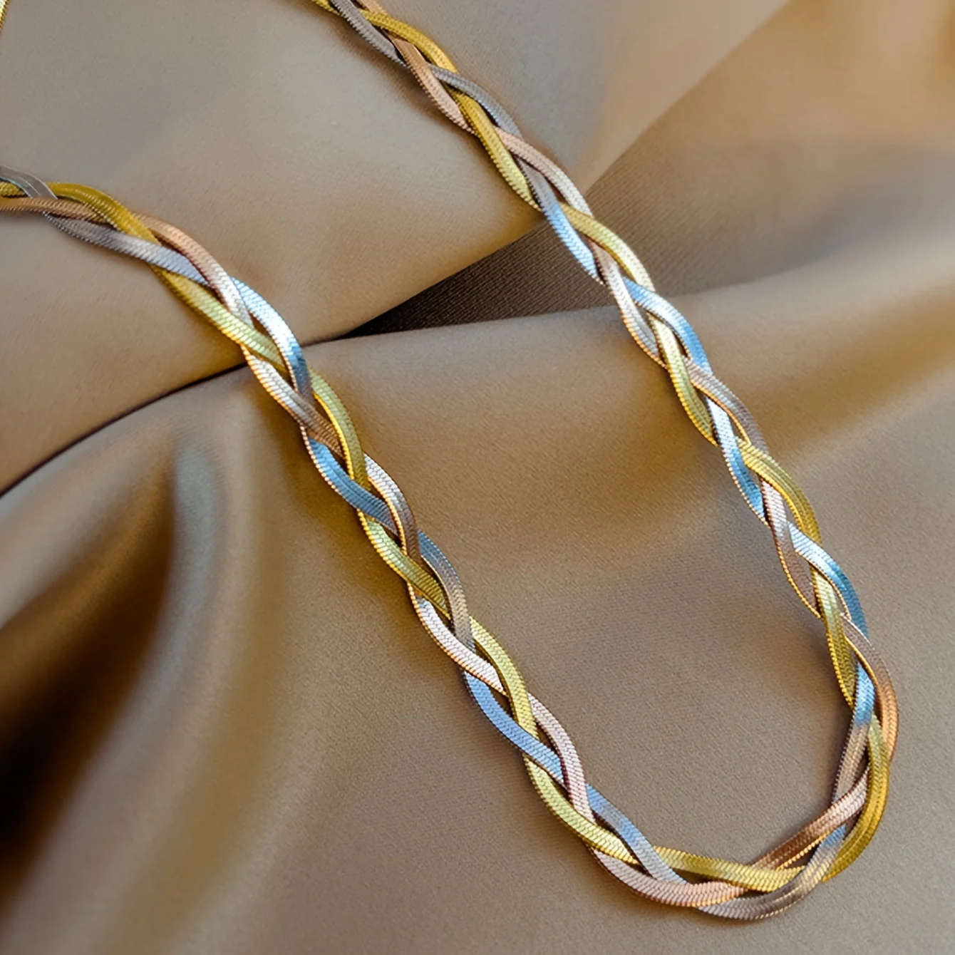 1 Pc Necklace +1 Pc Bracelet Stainless Steel Jewelry Set Vintage Hip Hop Style Personality Female Gift - Deanwangkt