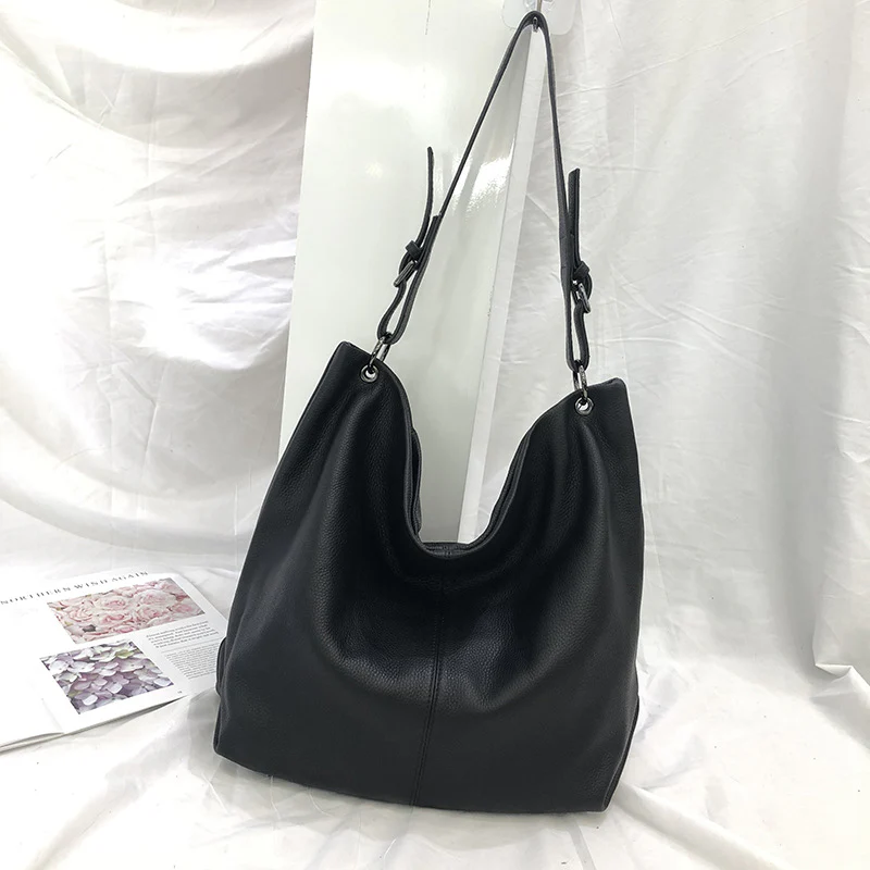 women's bags   new leather shoulder bags, the first layer of cowhide natural drop large-capacity messenger bags 5587 - Deanwangkt