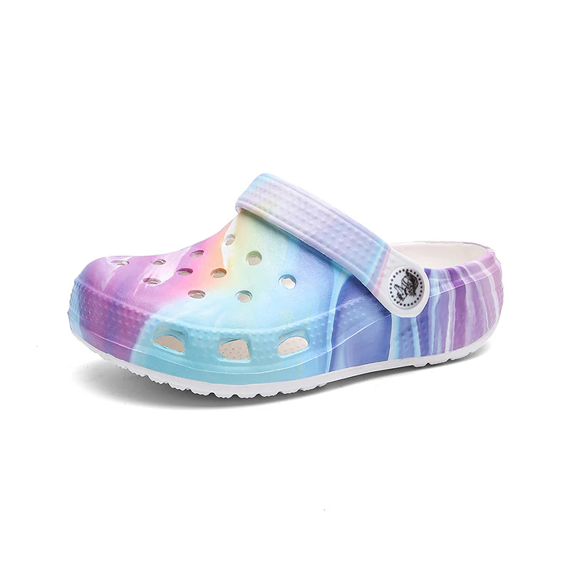 DEANWANGKT Summer New Children Shell Hole Shoes Printed Outdoor Beach Shoes Fashion Children's Sandals - Deanwangkt
