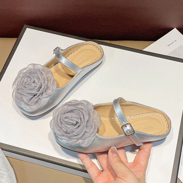 DEANWANGKT Children's Western Style Baotou Half Care Shoes Girls  Summer Outdoor Fashion Sandals Princess Style Sandals Beach Shoes Fashion - Deanwangkt