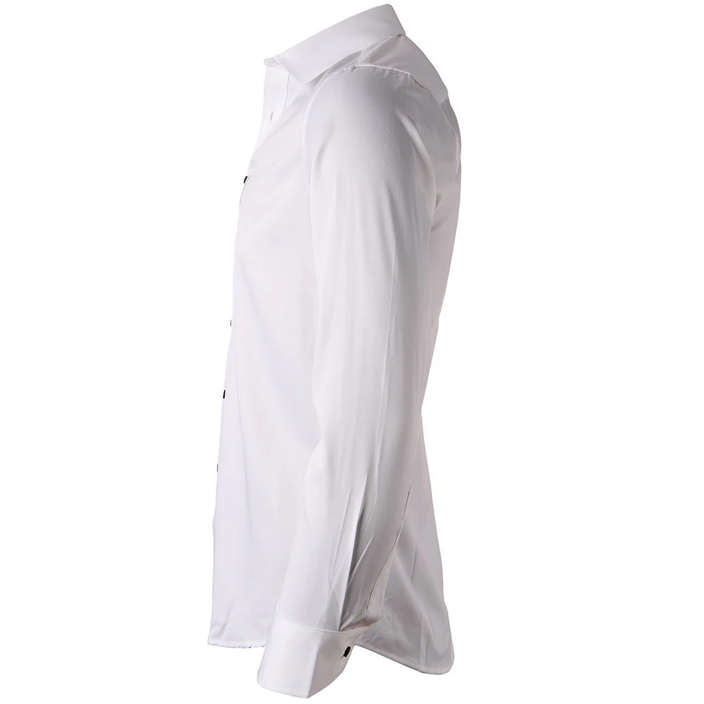 DEANWANGKT 2025 high-end men's shirts long sleeves  new Popular trade business formal men's elastic non-ironing shirts men's - Deanwangkt