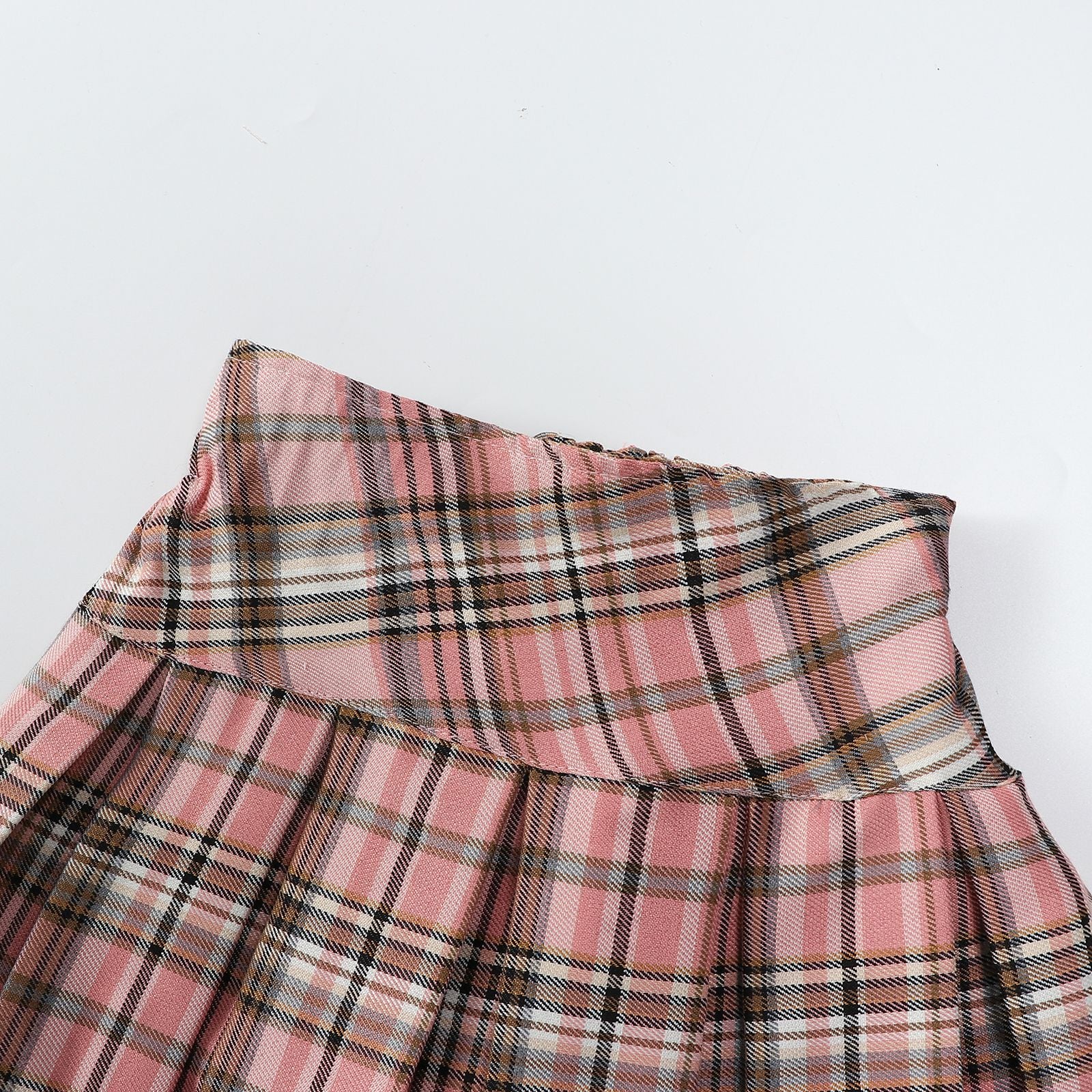 Girl's Miniskirt Children's Pleated Skirt A- Line Skirt Skirt Spring and Summer Preppy Style Performance Wear All-Matching Skirt Plaid - Deanwangkt