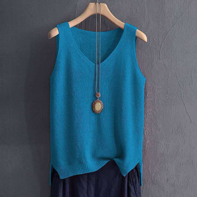 80-100 kg, fat mm loose belly cover large size ice silk suspender vest women's knitted bottoming shirt sleeveless top women's - Deanwangkt