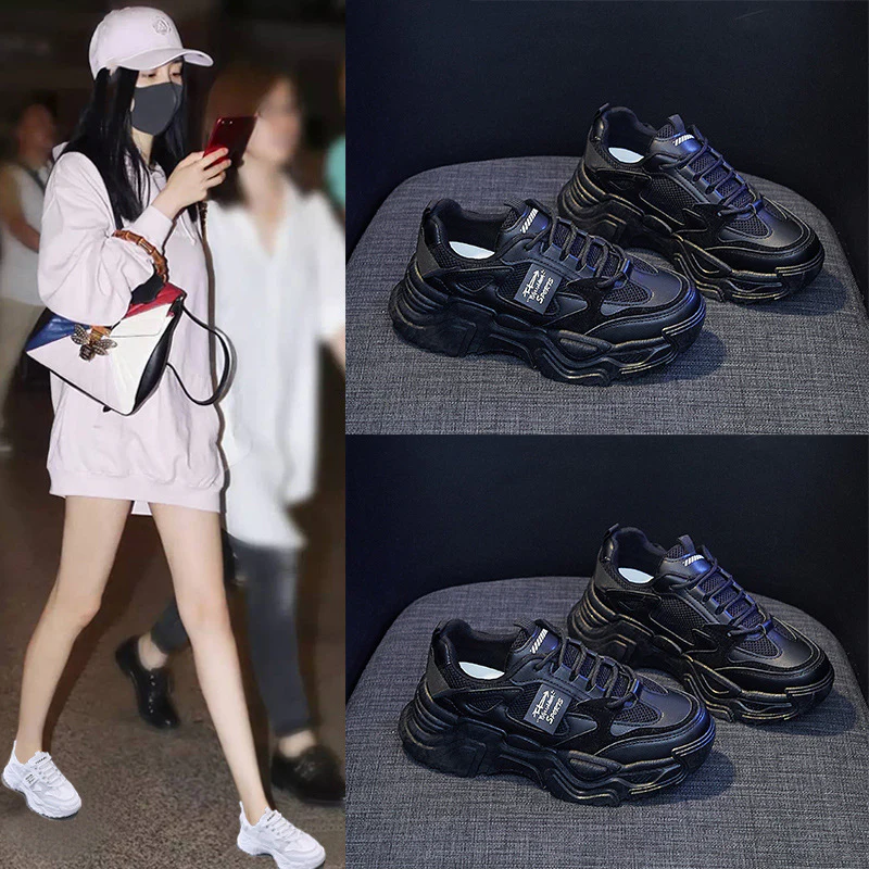 2025 Korean version of spring new dad women's shoes ins tide student sports shoes street shooting Internet celebrity casual shoes women K819 - Deanwangkt