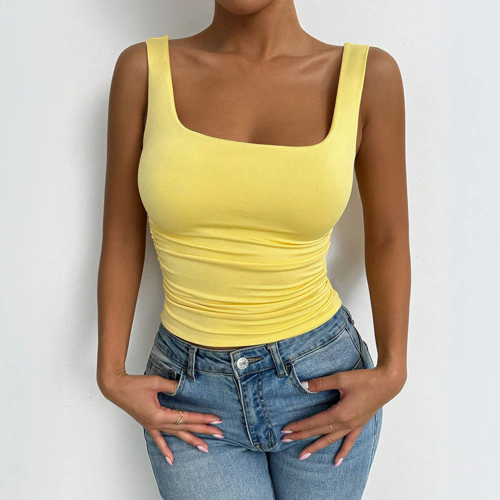 spring and summer new tk hot sale basic women's clothing simple casual style sling vest fashion versatile top - Deanwangkt