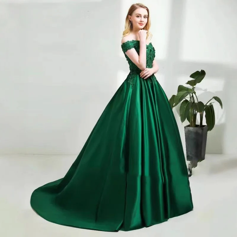 2025Express wish new applique beaded prom dress prom student art exam dress - Deanwangkt