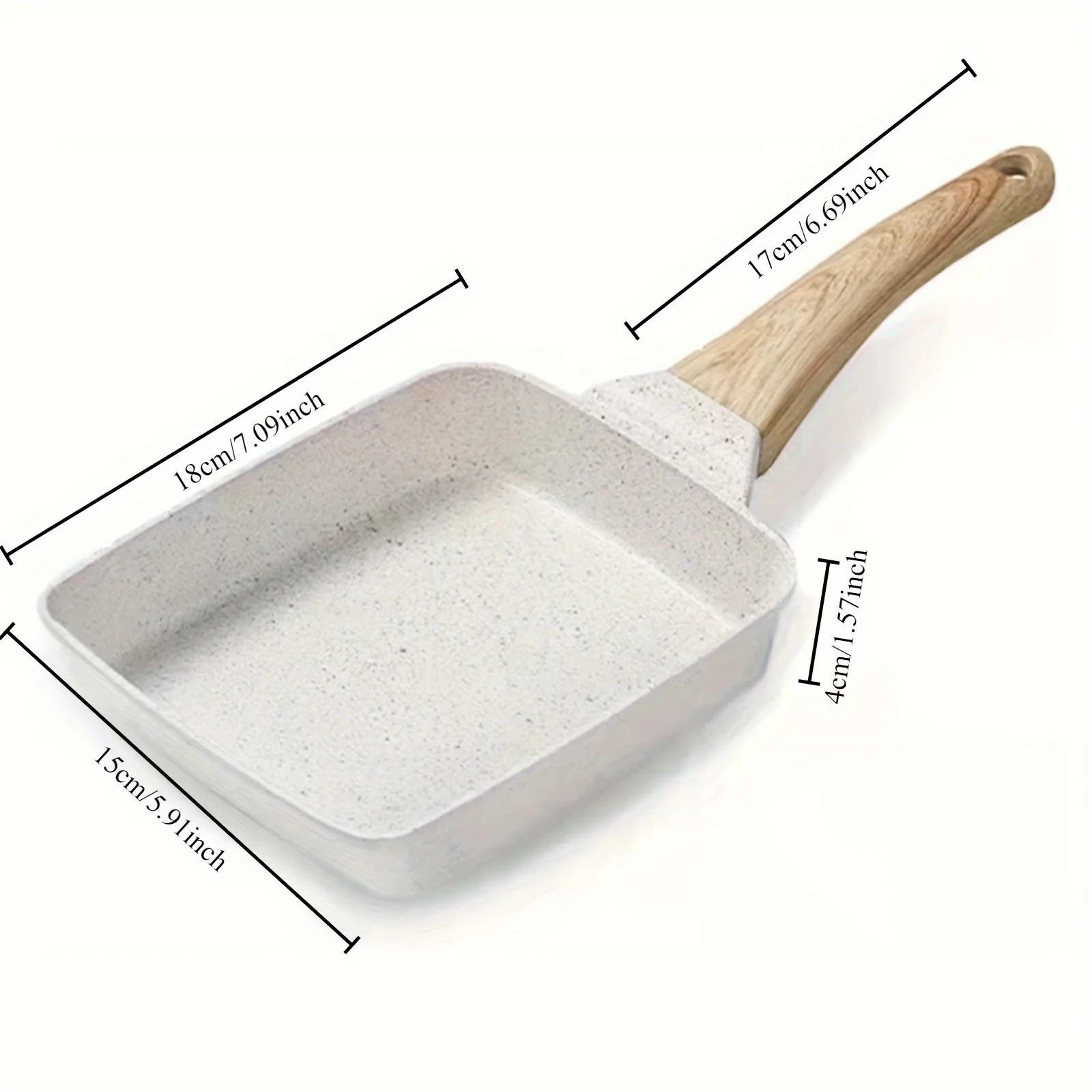 1pc Japanese-Style Tamagoyaki Omelette Pan - 5.9''x7.08'' Rectangle Cast Iron Frying Pan for Perfectly Shaped Eggs - Kitchen Essential for Home Cooking, Non-Stick Cooking Surface, Durable, Easy to Clean, Heat-Resistant, Versatile Cooking Companion - Deanwangkt
