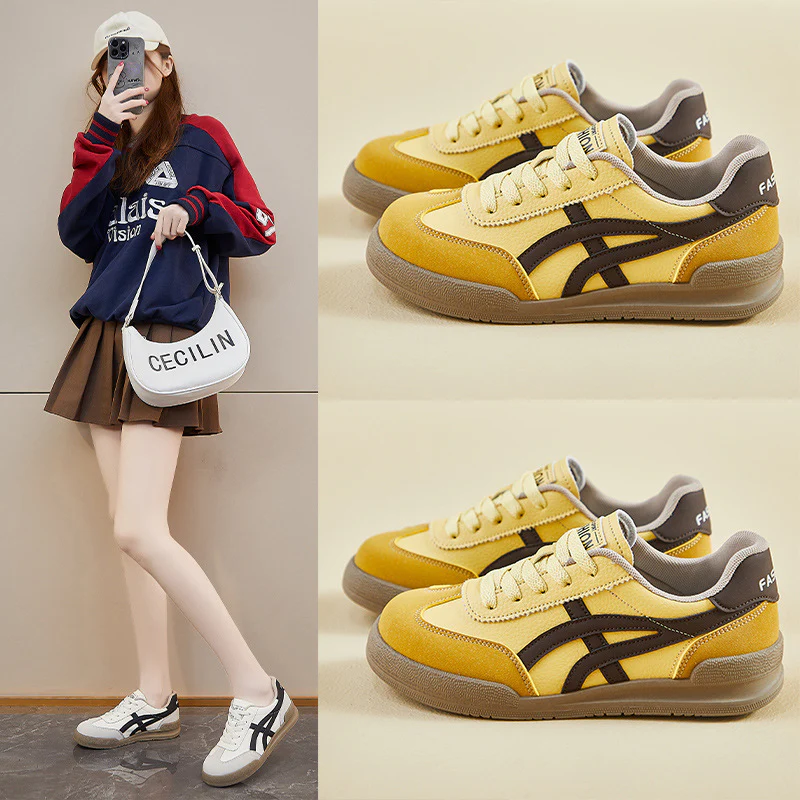 2025 spring white shoes new Korean version ins female students platform heightening sports board shoes casual street shot XFX61 - Deanwangkt