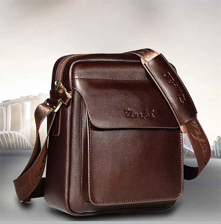 deanwangkt Wholesale Foreign Trade Retro Men's Bag Vertical Men's Bag Shoulder Messenger Bag Briefcase Men's Bag Pannier Bag Casual Leather Bag - Deanwangkt