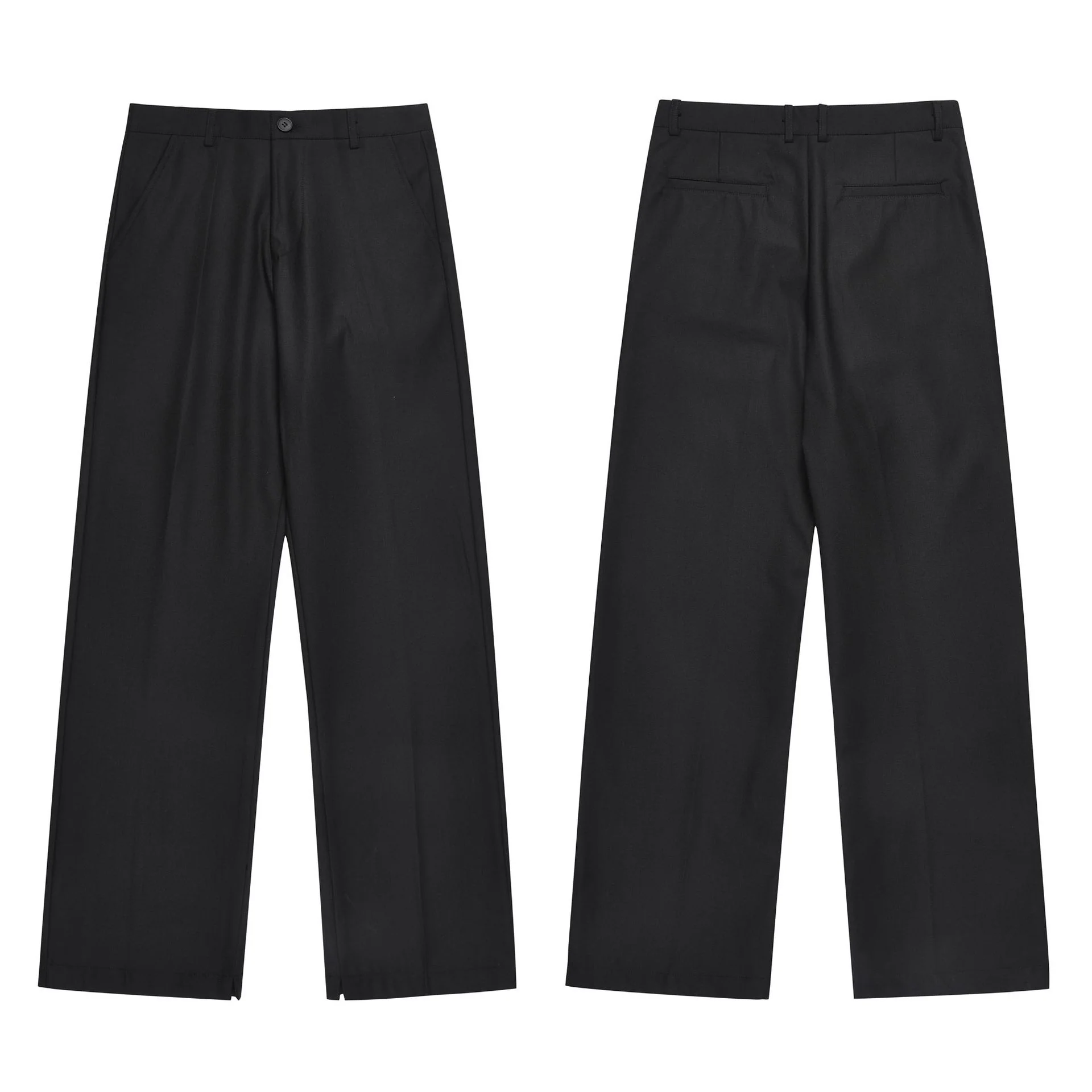 C679-popular Spring 2025n basic micro-pull thin trendy brand high-end trousers men's and women's casual trousers - Deanwangkt
