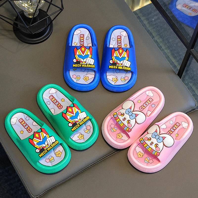 DEANWANGKT Factory Direct Sales New Creative Fun Children's Cartoon Slippers Baby Home Bathroom Word Slippers - Deanwangkt
