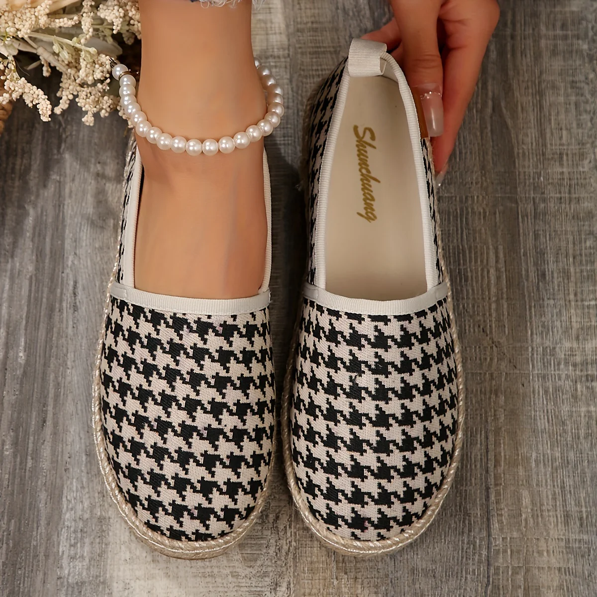 Womens Comfortable Canvas Slip-On Loafers - Lightweight, Breathable, and Flat Espadrille Shoes for Summer Walking - Fabric Inner, TPU Sole, and Plain Toe Design - Deanwangkt