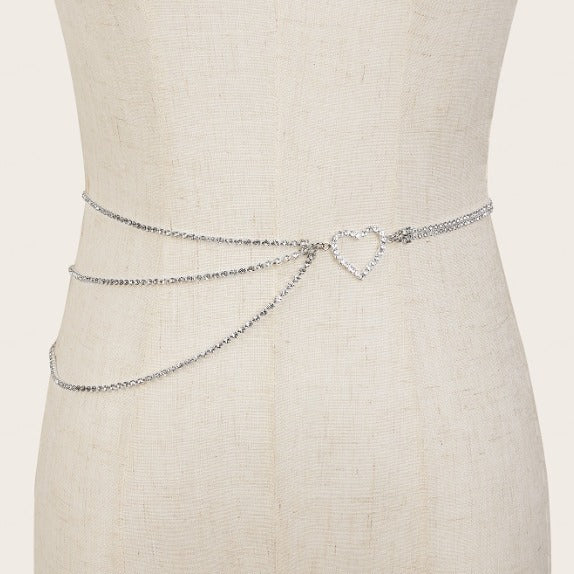 2025  2213 Hot-selling sexy rhinestone inlaid diamond chain fashion love accessories three-layer single-row diamond chain waist chain body chain - Deanwangkt