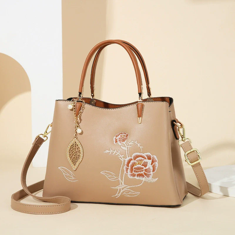 Fashion women's bag  new fashion versatile national style middle-aged women's handbag shoulder messenger bag women - Deanwangkt