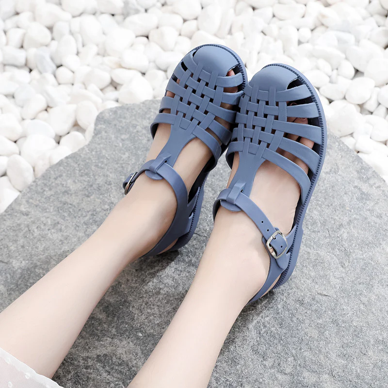 DEANWANGKT  New Flat Sandals for Women Outdoor All-Matching Summer Closed Toe Women Fashion Shoes Wholesale Stall Supply - Deanwangkt