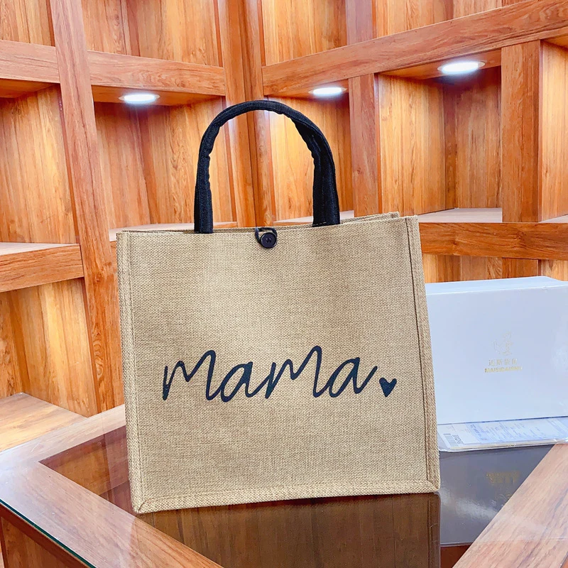 Bag  New Linen Tote Bag Large Capacity Advanced Sentong Qin Mummy Bag Ins Cosmetic Bag Storage Bag - Deanwangkt