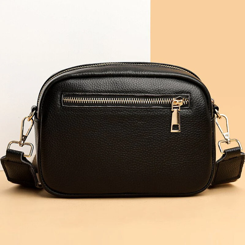 deanwangkt - Cowhide Bag New Leather Soft Leather Zero Wallet Fashion Versatile Messenger Crossbody Bags For Women Square Bag - Deanwangkt