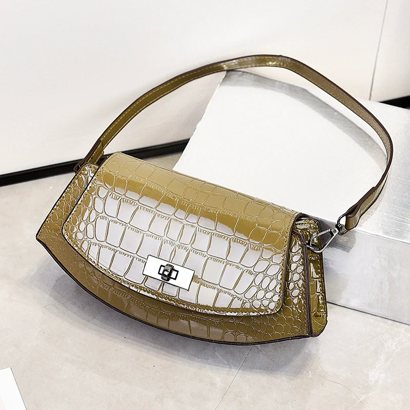 Bag women's bag  new fashion versatile trend ins shoulder messenger bag retro baguette armpit bag - Deanwangkt