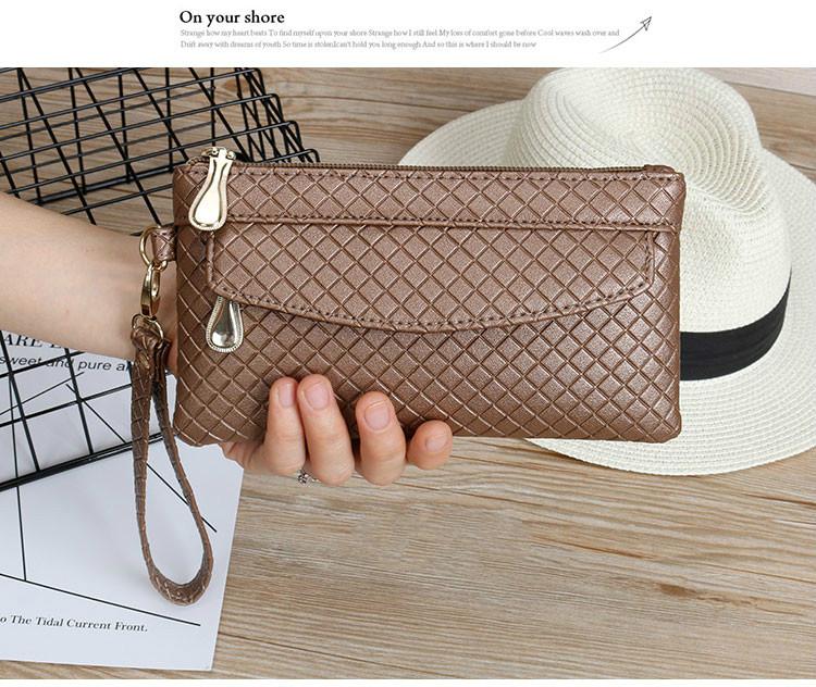 deanwangkt - New Fashion Pu Leather Women Wallet Clutch Women's Purse Best Phone Wallet Female Case Phone Pocket Carteira Femme - Deanwangkt