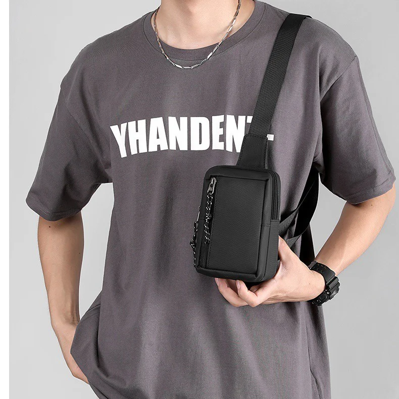deanwangkt  Men's Small Size Chest Bag Crossbody Mini Bag Youth Fashion Portable Outdoor Street Trend Cross-Border in Stock - Deanwangkt